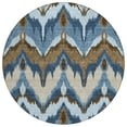 thumbnail image 2 of Addison Rugs Chantille Indoor/Outdoor Transitional Ikat Blue Washable Round Rug, 8' x 8', 2 of 6