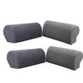 thumbnail image 1 of 4 Piezas (2Pattern) Sofá Elástico Gris Reposabrazos Cubiertas Sillón Reposabrazos De Muebles, 1 of 9