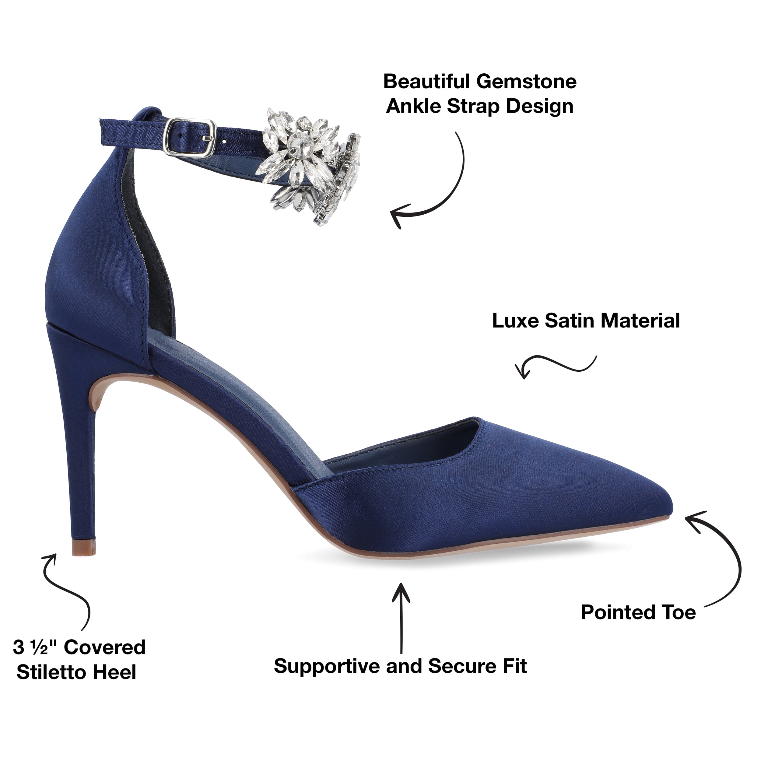 Journee Womens Loxley Pointed Toe High Heel Pumps