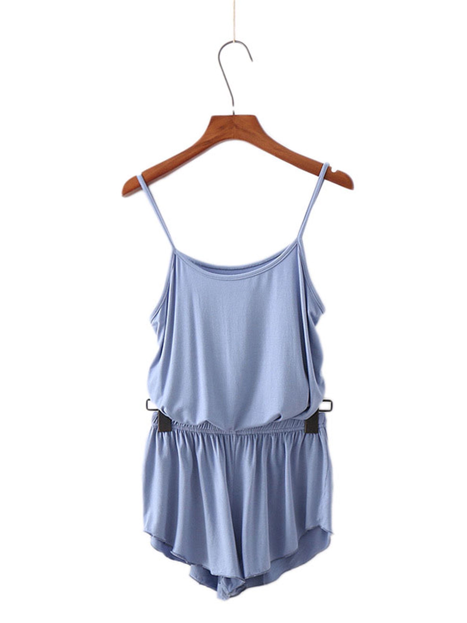 Ladies Summer Chemise Shorts Playsuit Sleepwear Jumpsuit Nightwear
