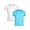 Electric Blue/White, variant on Girls' Rash Guard Shirt - 2 Pack UPF 50+ Short Sleeve Quick Dry Swim Shirt (Size: 4-16)