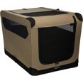 Ventilated Dog Travel Crate for Large Breeds Quick Setup, Dual Doors
