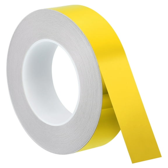 Uxcell Metallic Tape, 1.38 in x 164 ft Self Adhesive Metalized Polyester Film Tape Waterproof Shiny Washi Tape for Walls Graphic Arts Gifts Wrapping Crafts Decoration, Gloss Gold