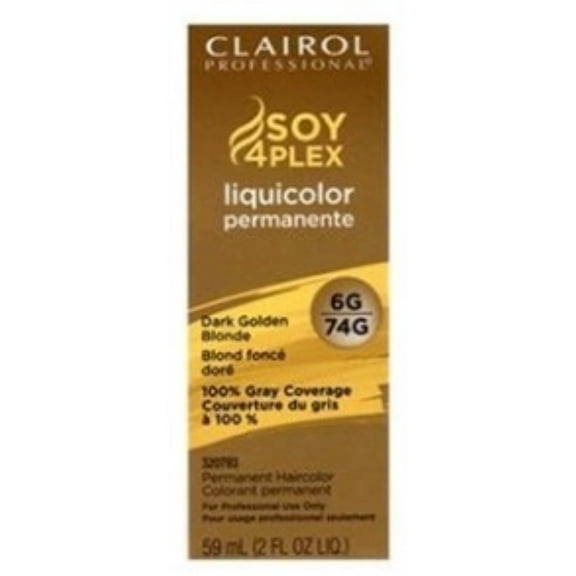 Clairol Professional Liquicolor 6G/74G Dark Golden Blonde, 2 oz (Pack of 4)