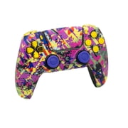 Custom Controllerzz Custom Wireless Controller Compatible with PS5 - Multiple Designs Available (Neon Drip & Gold Chrome Inserts)