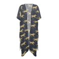 thumbnail image 2 of SCRAWLGOD Horse Print Womens Swimsuit Coverup Loose Open Front Beach Cover Up Quick Dry Lightweight Bathing Suit Cover Up, 2 of 6