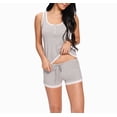 thumbnail image 3 of Conjunto de Pijama Para Mujer Camiseta Sin Mangas y Pantalones Cortos de Pijama nine bull  S, 3 of 6