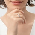 thumbnail image 6 of BERRICLE Sterling Silver Solitaire Wedding Engagement Rings 1.2 Carat Half Bezel Set Oval Cut Cubic Zirconia CZ East-West Ring for Women, Rhodium Plated Size 7, 6 of 9