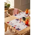 thumbnail image 4 of Cotton Linen Red White and Blue Stars Placemat 4th of July Placemats Set of 6, Red Blue Stars Firework Non-Slip Table Mats for Dining Table,12x18 Inch Heat Insulation Patriotic Place Mats, 4 of 6