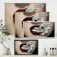 thumbnail image 4 of Designart 'Detail Of Sexy Red Girl Lips' Modern Framed Canvas Wall Art Print, 4 of 5