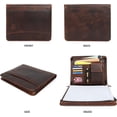 thumbnail image 5 of Portfolio for Men, Portfolio Organizer with Zipper for Men Women,  Padfolios Business Resume Legal Pad Notebook Binder for A4/Pad (Brown), 5 of 6
