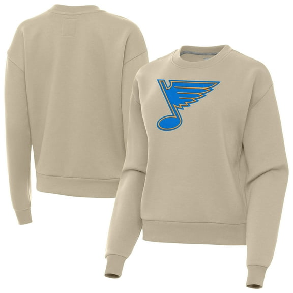 Women's Antigua Khaki St. Louis Blues Victory Pullover Sweatshirt