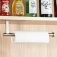 thumbnail image 6 of Paper Towel Holder Under Cabinet No Drilling, Self Adhesive Paper Towel Holder Wall Mount for Kitchen Rack, Under Counter Napin Holder No Drill, RV, 304 Stainless Steel, Silver 2 Pack, 6 of 6