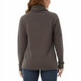 thumbnail image 3 of 32 Degree Heat Women’s Funnel Neck Sweatshirt Size: L, Color: Green Charcoal, 3 of 4