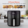 thumbnail image 4 of KITCHER 1200W 3.5Qt Air Fryer with Touch Digital Screen and 50 Cookbooks, Easy to Use, Black, 4 of 17
