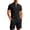 A-Black367, variant on JAJAHO Men's 2 Piece Set Short Sleeve Quarter Zip Collared Shirts And Drawstring Shorts Texture Summer Beach Vacation Clothes Versatile Outfit
