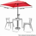 thumbnail image 5 of ABBLE Outdoor Patio Umbrella 6.5 Ft Square with Tilt and Crank, Weather Resistant, UV Protective Umbrella, Durable, 6 Sturdy Steel Ribs, Market Outdoor Table Umbrella, Red, 5 of 5