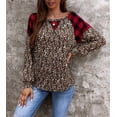 thumbnail image 4 of Two Tone Mixed Print Sweater Red Large, 4 of 6
