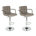 thumbnail image 1 of Bronte Living Leatherette Bar Stool 360 Swivel High Backrest Adjustable Height Base with Hard Floor Protection Plastic - Series Grace - Set of 2, 1 of 6