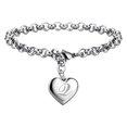 thumbnail image 3 of Dainty Bracelets for Women Initial Charm Bracelets for Teen Girls Stainless Steel Heart Charm Bracelets for Women 26 Letters Alphabet Bracelet Jewelry Gifts for Teenage Girls, 3 of 11