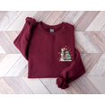 thumbnail image 3 of Embroideried Snowman Christmas Tree Sweatshirt | Cute Holiday Winter Pullover, 3 of 7