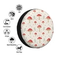 thumbnail image 4 of KLL Mushroom Pattern 14-17 inch Spare Tire Cover Universal Wheel Protector for Truck SUV Trailer Camping Rv Tire Covers-14 inch, 4 of 6