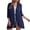 Navy, variant on FlorCurve Plus Size Cardigans for Women 3/4 Sleeve Ruffle Cardigans Casual Lightweight Open Front Cover Up, White 3XL