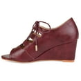 thumbnail image 3 of Womens Faux Leather Lace-up Open-toe Wedges, 3 of 8