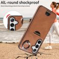 thumbnail image 4 of Allytechgroup Wallet Phone Case for Samsung Galaxy S24 with Stand, RFID Blocking PU Leather Shockproof Cover with Kickstand & Credit Card Slot Drop Protection for Samsung Galaxy S24, Brown, 4 of 10