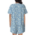 thumbnail image 4 of Womens Pajama Sets With Pocket, Floral retro style A Lounge Sets Short Sleeve Sleepwear PJ Sets for Women, 4 of 6