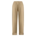 thumbnail image 7 of CYRBOKO Girls Capri Pants, Elastic Waist Summer Spring Back-to-school Casual Pants Khaki Size 5-15 T, 7 of 7
