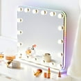 Luxfurni Hollywood Makeup Mirror with RGB Color Changing LED Vanity