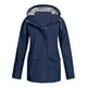 thumbnail image 1 of Chaquetas y abrigos casuales con capucha de manga larga para mujer, chaqueta impermeable lisa con capucha para exteriores, abrigo superior a prueba de viento para mujer, 1 of 5