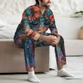thumbnail image 7 of Lsque Bohemian Colorful Flower Woman Pattern Long Sleeve Pajama Set for Men - Soft 2-Piece Sleepwear and Loungewear Set with Pockets, Comfy Nightwear-Large, 7 of 7