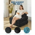 thumbnail image 4 of Sofá Cama Plegable 3 en 1 – Sillón Convertible con Almohada y Bolsillo Lateral – Pana – Colchón Plegable – Sin Montaje – Tamaño Individual – Sala, Dormitorio o Habitación de Invitados, 4 of 7