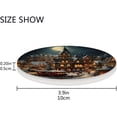 thumbnail image 4 of Christmas Town Night Coasters Absorbent Moisture Non-Slip Drink Coaster Ceramic Stone with Cork Base Desktop Protection Prevent Furniture Damage 4PCS Home Decor, 4 of 6