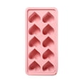 thumbnail image 5 of Hvmvliv Ice Trays 10-Compartments Heart-Shape Ice Molds Food Grade Silicone Household Refrigerator Easy-Release Ice Blocks Moulds Pink, 5 of 6