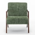 thumbnail image 5 of Leumius Mid Century Modern Accent Chair,Upholstered Reading Armchair with Solid Wood Frame,Accent Chair for Living Room Bedroom Apartment, Easy Assembly,Green, 5 of 9