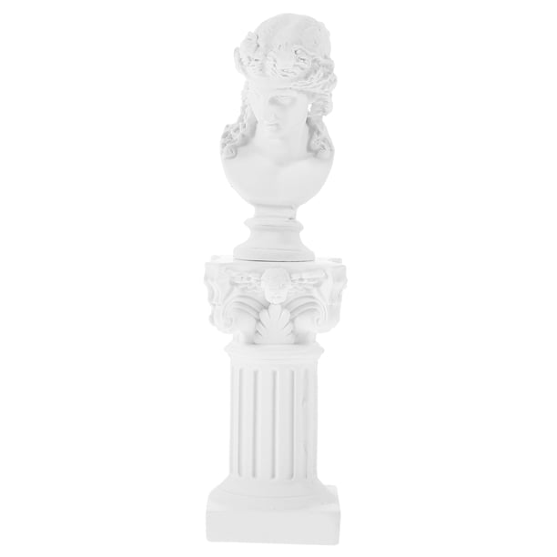 1 juego de escultura de columna romana, figura de resina para escritorio, decoración de escritorio