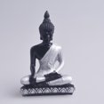 thumbnail image 2 of Estatua de Buda meditando de resina pintada   Luck Plata Gloria Escultura de Buda de resina, 2 of 9