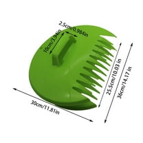 Hand Leaf Rake | 10" x 11.8" Plastic Garden Rake with Comfort Grip | Lightweight Yard Tool for Leaves, Mulch & Debris | Easy Storage & Durable Design | Ideal for All Ages