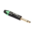 thumbnail image 1 of GLFILL Mono 6.35MM Jack Male Plug 1/4 Inch Microphone Plug Audio Cable Connector Brass Audio Jacks Guitar Audio Cable Green, 1 of 5
