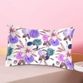thumbnail image 4 of IMossad Queen Satin Silk Pillowcase Pack of 2,Floral Silky Pillowcases for Hair and Skin,Soft Bird Flower Queen Pillow Cover with Zipper(20"X30"), 4 of 8