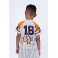 thumbnail image 3 of Bluey Little Boys' Baseball Jersey and Shorts Set White Orange, 3 of 7
