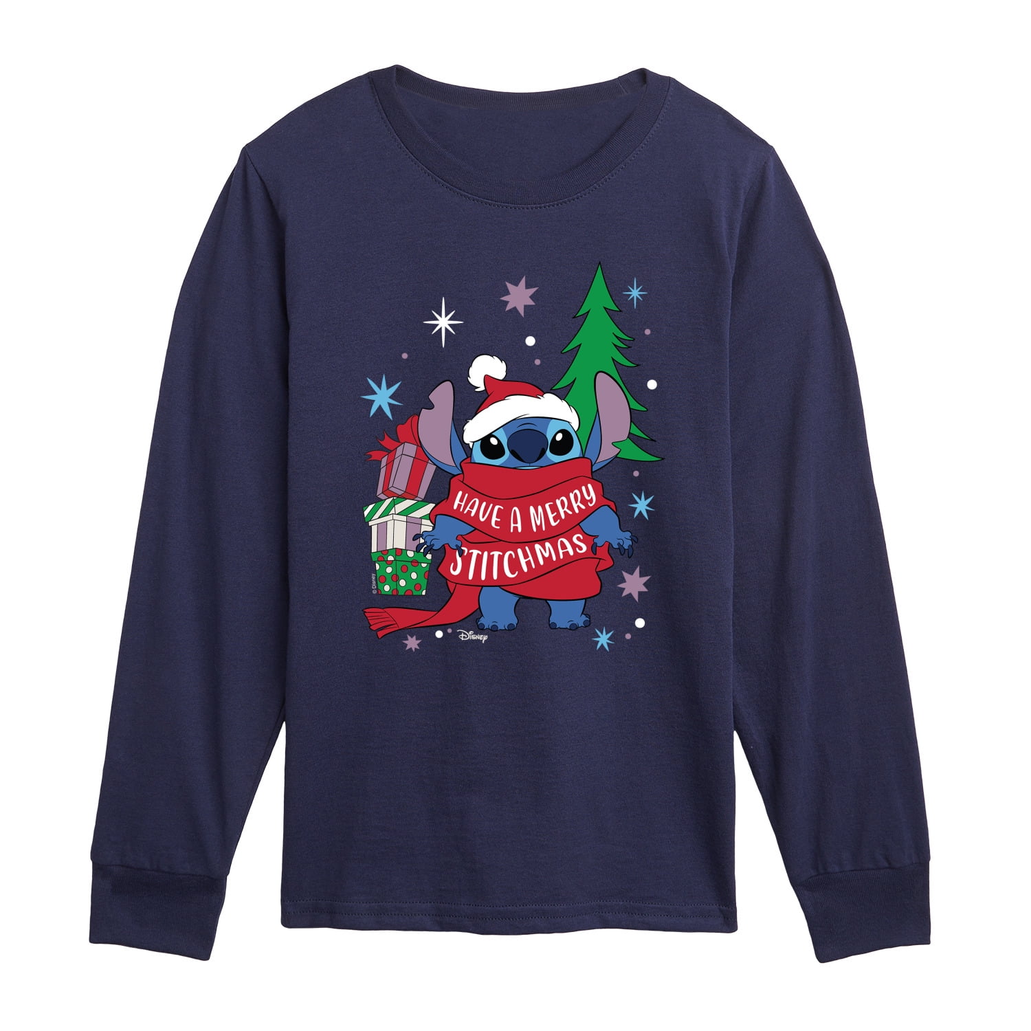 Lilo & Stitch - Merry Stitchmas - Youth Boys Long Sleeve Graphic T-Shirt
