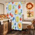 thumbnail image 5 of Colorful Fruits Shower Curtain, Waterproof Shower Curtains for Bathroom, Elegant Pastoral Farmhouse Art Washable Fabric Bathtub Curtain Set Bath Decor with 12 Hooks 72"x78", 5 of 8