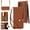 Brown, variant on Crossbody wrist type leather wallet phone case suitable for Samsung Galaxy Z fold 4 ,lanyard and card Solt