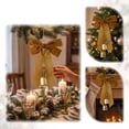 thumbnail image 3 of Hanging Ornament 12 Inch Vintage Bow with Gold Bells for Christmas Tree Door Wall Mantel Holiday Party Decor, 3 of 6