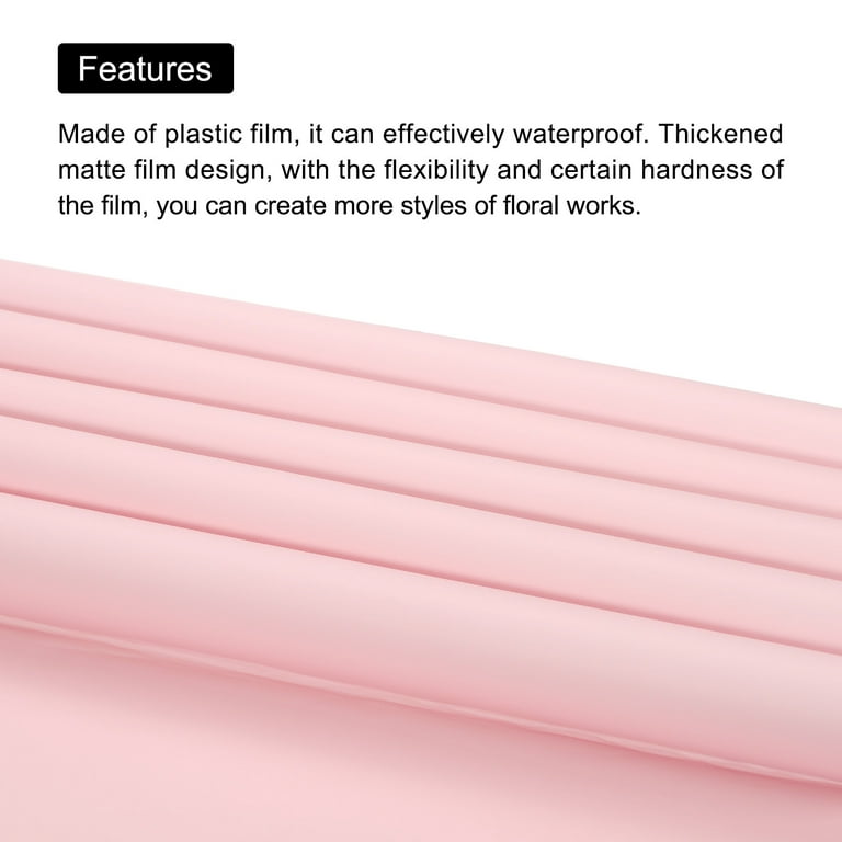 Double Sided Color Flower Wrapping Paper Light Pink+Light Blue