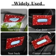 thumbnail image 7 of OTOSTAR Bling Bling Mask Holder for Car, Crystal Car Visor Tissue Box, Pure Handmade Diamond Auto Napkin Box Holder PU Leather Backseat Paper Towel Box with 1 Tissue Refill (Red), 7 of 7